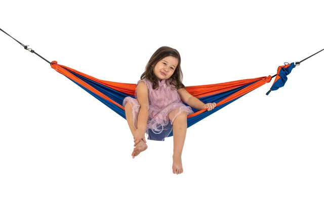 Ticket To The Moon Mini Hammock Kinder Hängematte 150 X 100 Cm Blue/Orange 2 Ticket To The Moon Mini Hammock Kinder Hängematte 150 X 100 Cm Blue/Orange – Bild 2