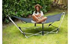 Hoberg Hängematte Mit Faltbarem Gestell Und Tragetasche